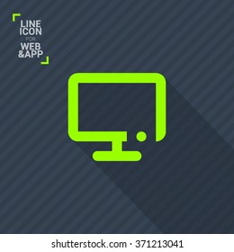 Television isolated minimal single flat icon. Technology line vector icon for websites and mobile minimalistic flat design.