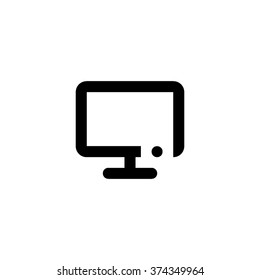 Television isolated minimal single flat icon. Technology line vector icon for websites and mobile minimalistic flat design.