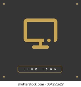 Television isolated minimal single flat icon. Technology line vector icon for websites and mobile minimalistic flat design.