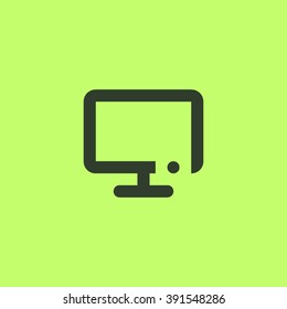 Television isolated minimal single flat icon. Technology line vector icon for websites and mobile minimalistic flat design.