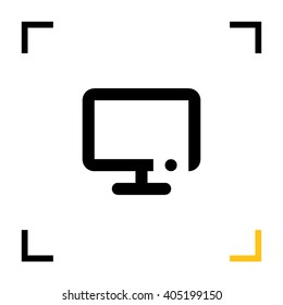 Television isolated minimal single flat icon. Technology line vector icon for websites and mobile minimalistic flat design.