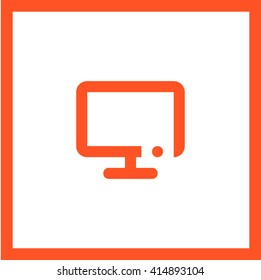 Television isolated minimal single flat icon. Technology line vector icon for websites and mobile minimalistic flat design.
