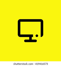 Television isolated minimal single flat icon. Technology line vector icon for websites and mobile minimalistic flat design.
