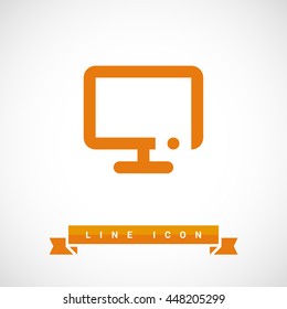 Television isolated minimal single flat icon. Technology line vector icon for websites and mobile minimalistic flat design.