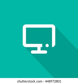 Television isolated minimal single flat icon. Technology line vector icon for websites and mobile minimalistic flat design.