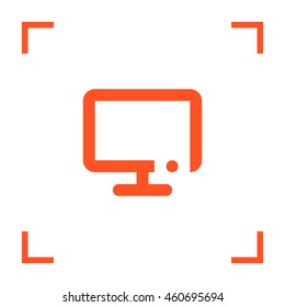 Television isolated minimal single flat icon. Technology line vector icon for websites and mobile minimalistic flat design.