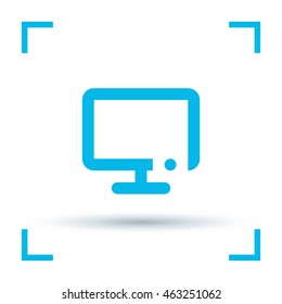 Television isolated minimal single flat icon. Technology line vector icon for websites and mobile minimalistic flat design.