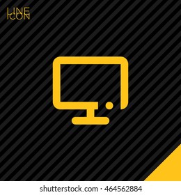 Television isolated minimal single flat icon. Technology line vector icon for websites and mobile minimalistic flat design.
