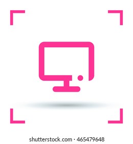 Television isolated minimal single flat icon. Technology line vector icon for websites and mobile minimalistic flat design.