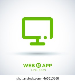 Television isolated minimal single flat icon. Technology line vector icon for websites and mobile minimalistic flat design.