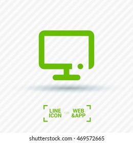 Television isolated minimal single flat icon. Technology line vector icon for websites and mobile minimalistic flat design.