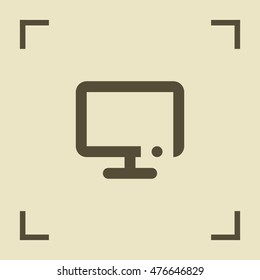 Television isolated minimal single flat icon. Technology line vector icon for websites and mobile minimalistic flat design.