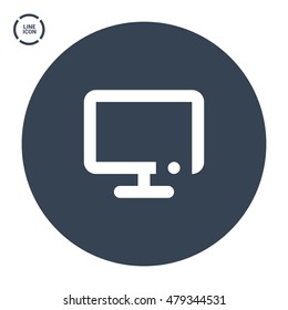 Television isolated minimal single flat icon. Technology line vector icon for websites and mobile minimalistic flat design.