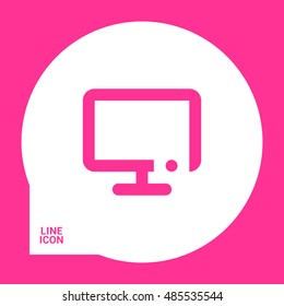 Television isolated minimal single flat icon. Technology line vector icon for websites and mobile minimalistic flat design.