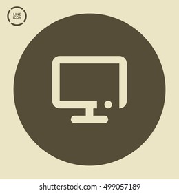 Television isolated minimal single flat icon. Technology line vector icon for websites and mobile minimalistic flat design.