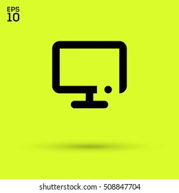 Television isolated minimal single flat icon. Technology line vector icon for websites and mobile minimalistic flat design.