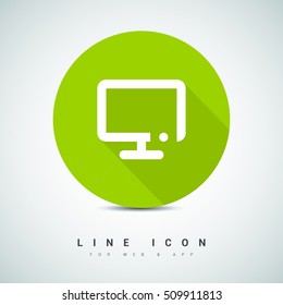 Television isolated minimal single flat icon. Technology line vector icon for websites and mobile minimalistic flat design.