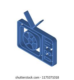 Television isometric left top view 3D icon