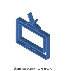 Television isometric left top view 3D icon