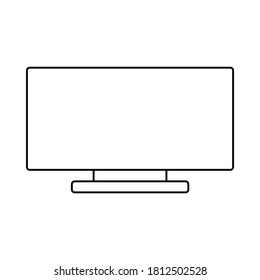 Television line art vector, Flat icon design, Illustration vector