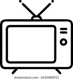 television  line art vector icon on white background