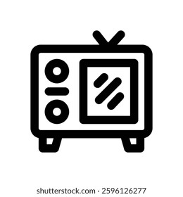 television line icon. Clean and minimalist vector icon for websites, mobile apps, presentations, and logos. Fully scalable and customizable for any project.