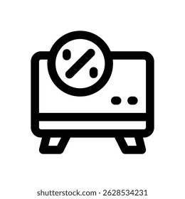 television line icon. Clean and minimalist vector icon for websites, mobile apps, presentations, and logos. Fully scalable and customizable for any project.