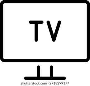vetor de ilustração de ícone de linha de televisão