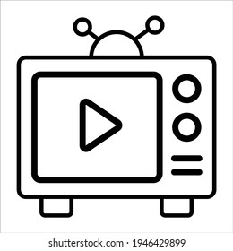 television line icon modern illustration