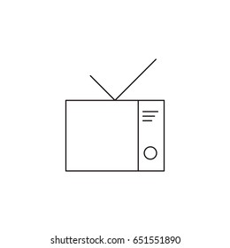 Television Line icon. Simple icon for web or mobile interfaces