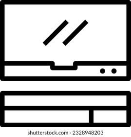 Icono de línea de televisión - Icono único, vector