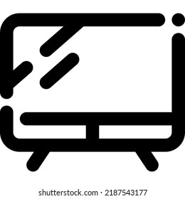 Television line style icon vector design and illustration template
