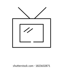 Television line vector design icon