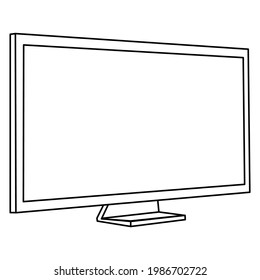 television line vector illustration,
isolated on white background.top view