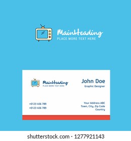 Television  logo Design with business card template. Elegant corporate identity. - Vector