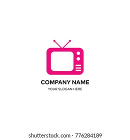 Television logo design vector sign template