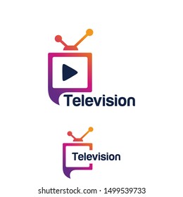 television logo icon vector isolated