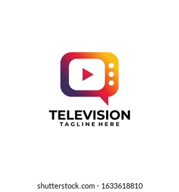 television logo icon vector isolated