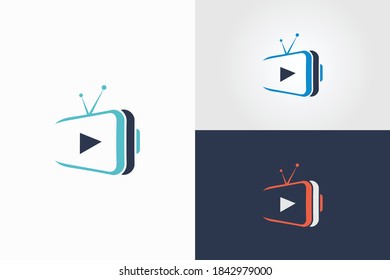 television logo icon vector isolated