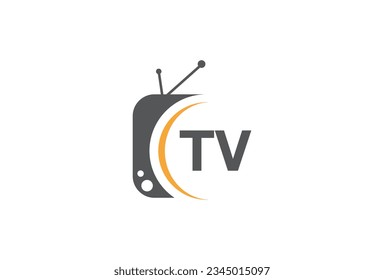 television logo icon vector isolated