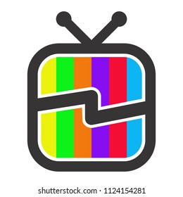 television logo. tv icon. screen symbol.vector eps 08.