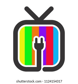 television logo. tv icon. screen symbol.vector eps 08.