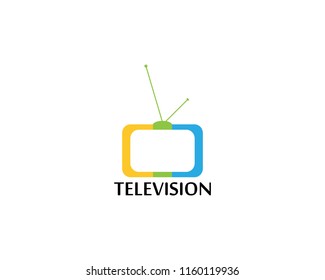 Television logo vector template