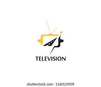 Television logo vector template