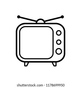 television - media icon vector