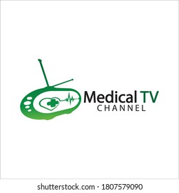 Television medical logo icon vector design template, Design Concept, Creative Symbol, Icon