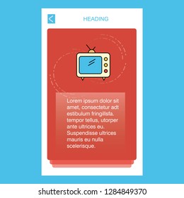Television  mobile vertical banner design design. Vector