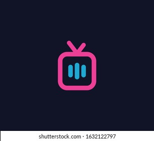 Television Modern Style Logo Icon Design Element