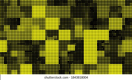 Television noise texture from dots. Vector background checkered from points. Detailed perforation pattern for presentation slides.