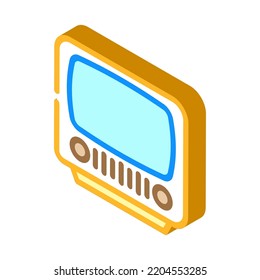 television old gadget isometric icon vector. television old gadget sign. isolated symbol illustration